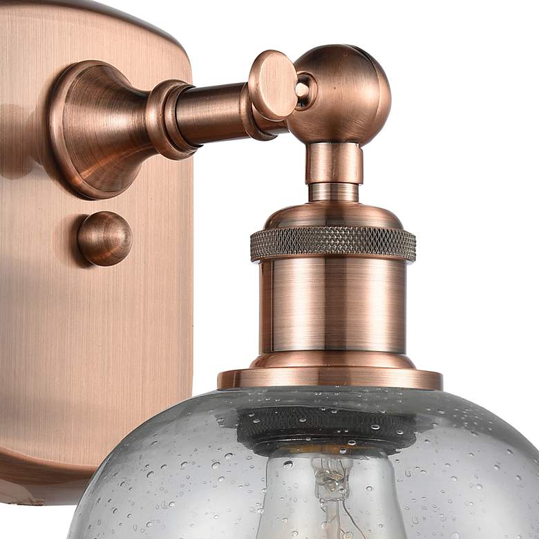 Image 2 Belfast 6" Antique Copper Sconce w/ Seedy Shade more views
