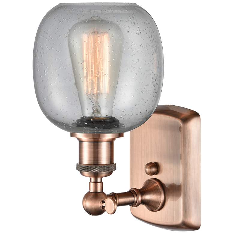 Image 3 Belfast 6" Antique Copper Sconce w/ Seedy Shade more views