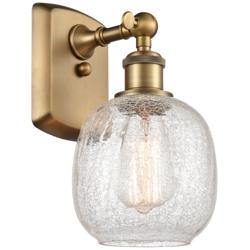 Belfast 6" Brushed Brass Sconce w/ Clear Crackle Shade