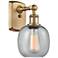 Belfast 6" Brushed Brass Sconce w/ Seedy Shade