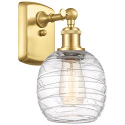 Belfast 6" LED Sconce - Gold Finish - Deco Swirl Shade
