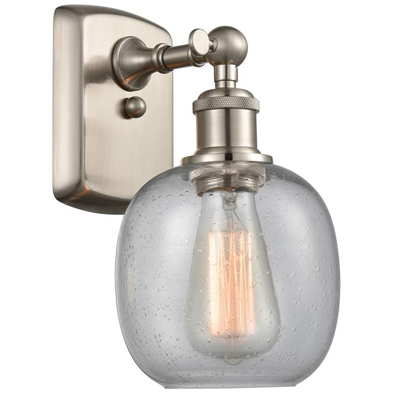 Image 1 Belfast 6 inch LED Sconce - Nickel Finish - Seedy Shade