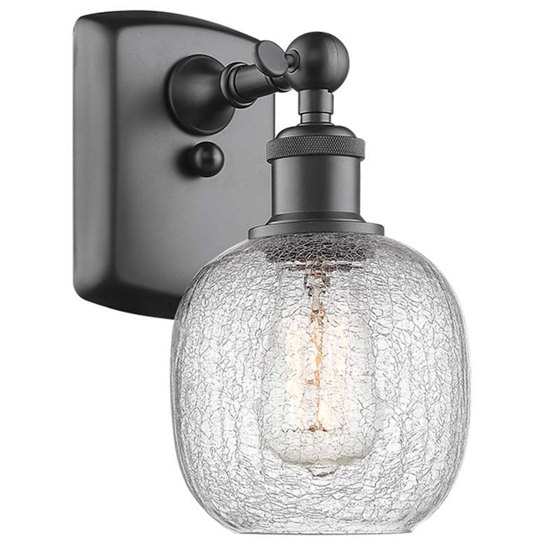 Image 1 Belfast 6" Oil Rubbed Bronze Sconce w/ Clear Crackle Shade