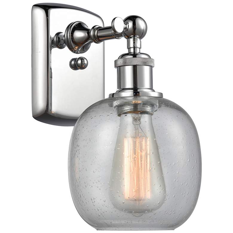 Image 1 Belfast 6" Polished Chrome Sconce w/ Seedy Shade