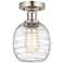 Belfast 6"W Brushed Nickel Ceiling Light w/ Deco Swirl Glass