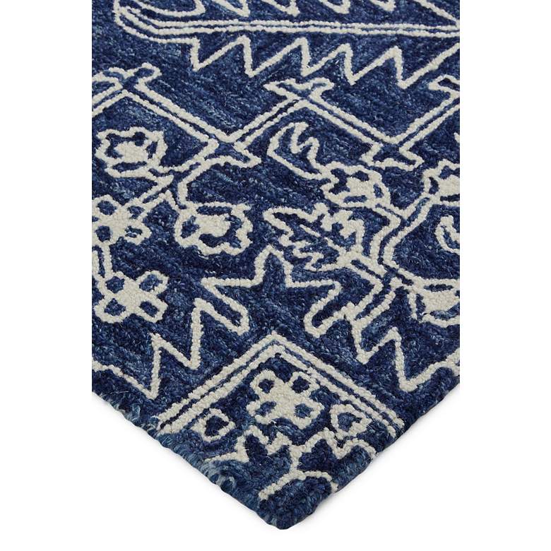 Image 3 Belfort 8698778 5'x8' Blue Ivory Geometric Floral Area Rug more views
