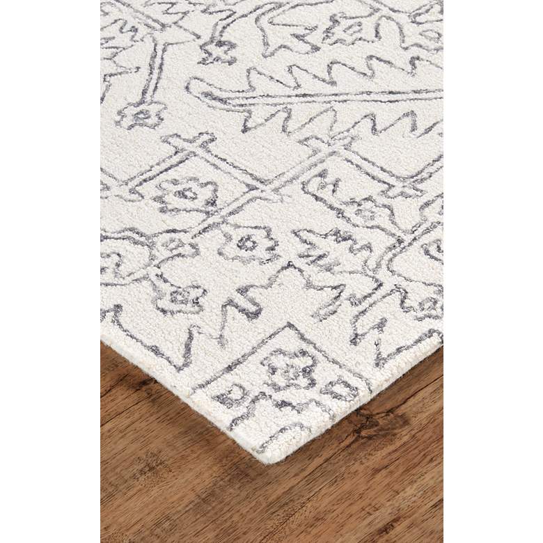 Image 3 Belfort 8698778 5'x8' Ivory and Gray Medallion Area Rug more views