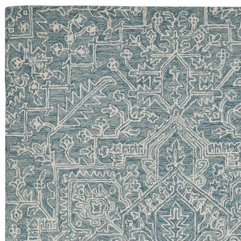 Image 3 Belfort 8698778 5&#39;x8&#39; Teal Ivory Geometric Floral Area Rug more views