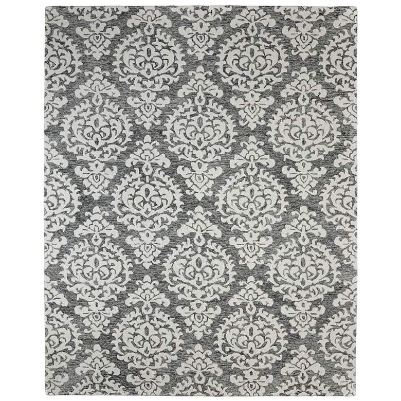 Image 1 Belfort Traditional Floral & Botanical Hand Tufted Gray Area Rug 8A26F