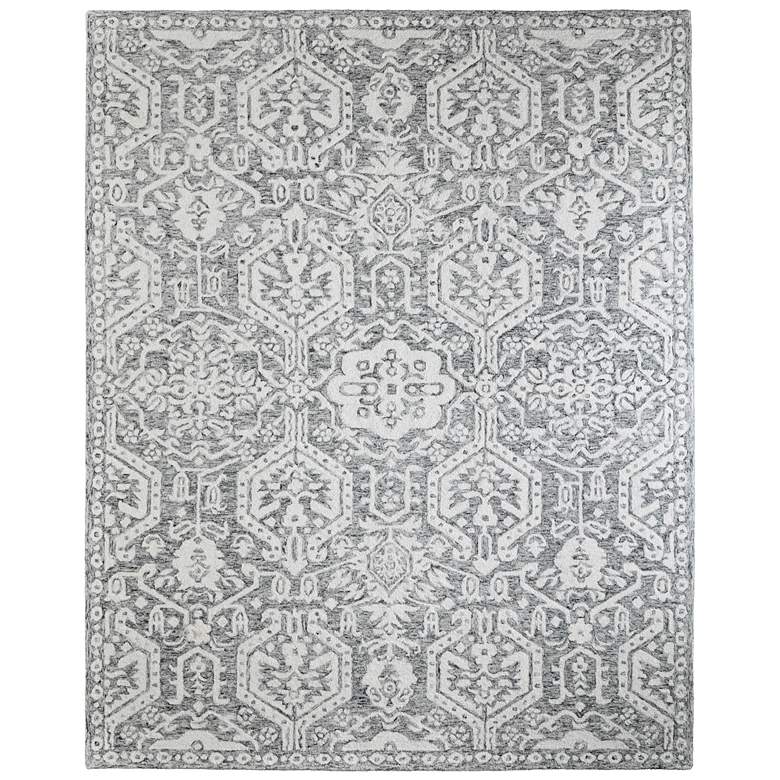 Image 1 Belfort Traditional Geometric Hand Tufted Gray Area Rug 8A27F