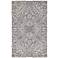 Belfort Modern Minimalist Rug, Geometric Floral, Ivory/Navy,