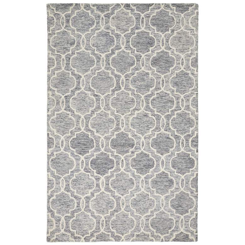 Image 1 Belfort Transitional Trellis & Lattice Hand Tufted Blue Area Rug 8775F