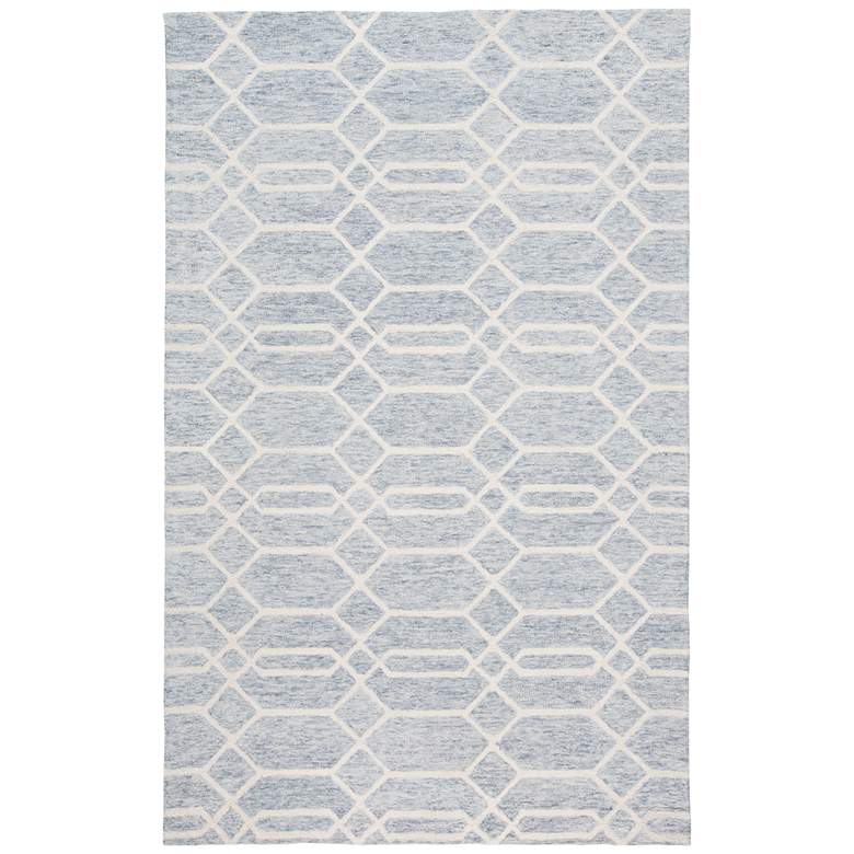 Image 1 Belfort Transitional Trellis & Lattice Hand Tufted Blue Area Rug 8777F