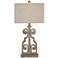 Belgian Luxe Braylin Weathered Gray LED Table Lamp