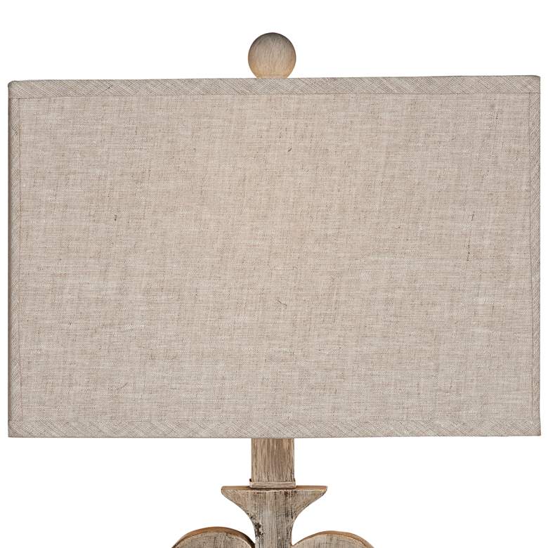 Image 3 Belgian Luxe Braylin Weathered Gray LED Table Lamp more views