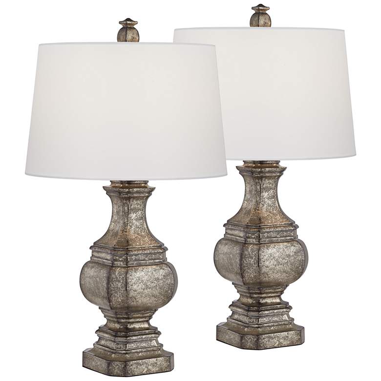 Image 1 Belham Aged Bronze Traditional Accent Table Lamps Set of 2