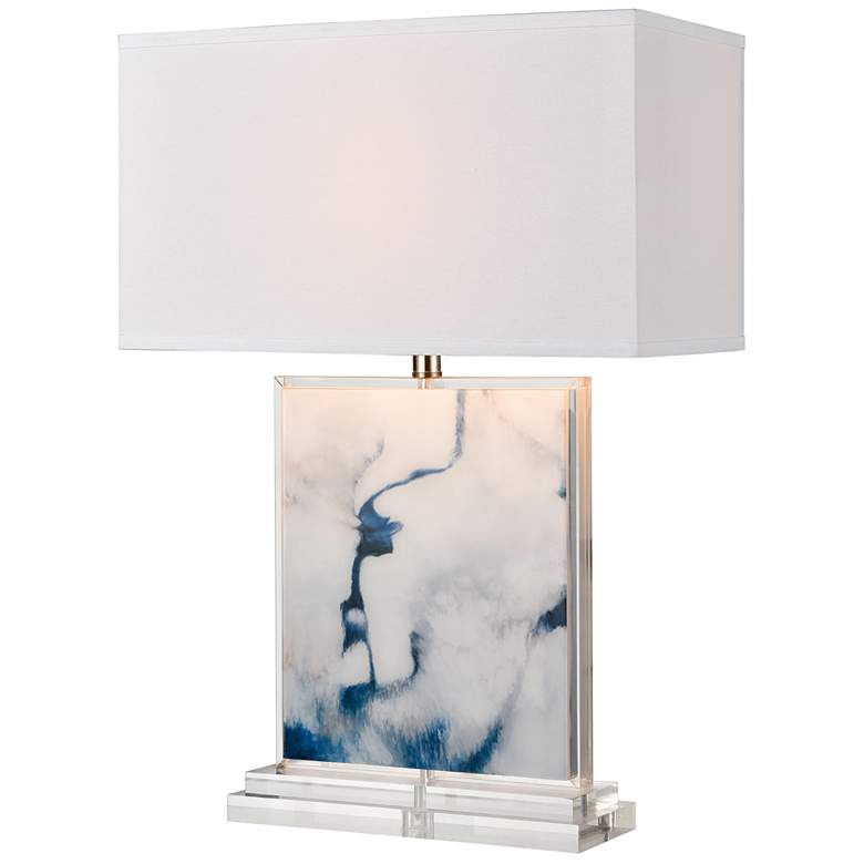 Image 1 Belhaven 28" High 1-Light Table Lamp - Blue - Includes LED Bulb