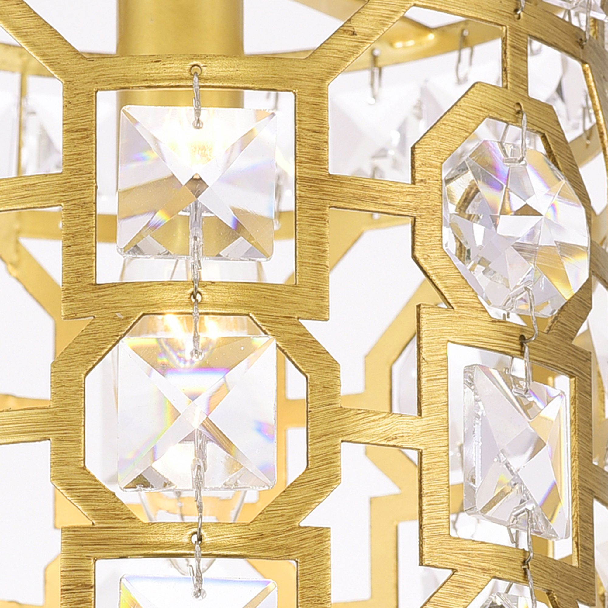 Image 3 Belinda 1 Light Champagne Pendant With Champagne Finish more views