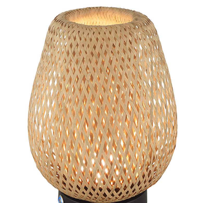 Image 3 Beliz 12" High Rattan 3-Way Accent Table Lamp more views