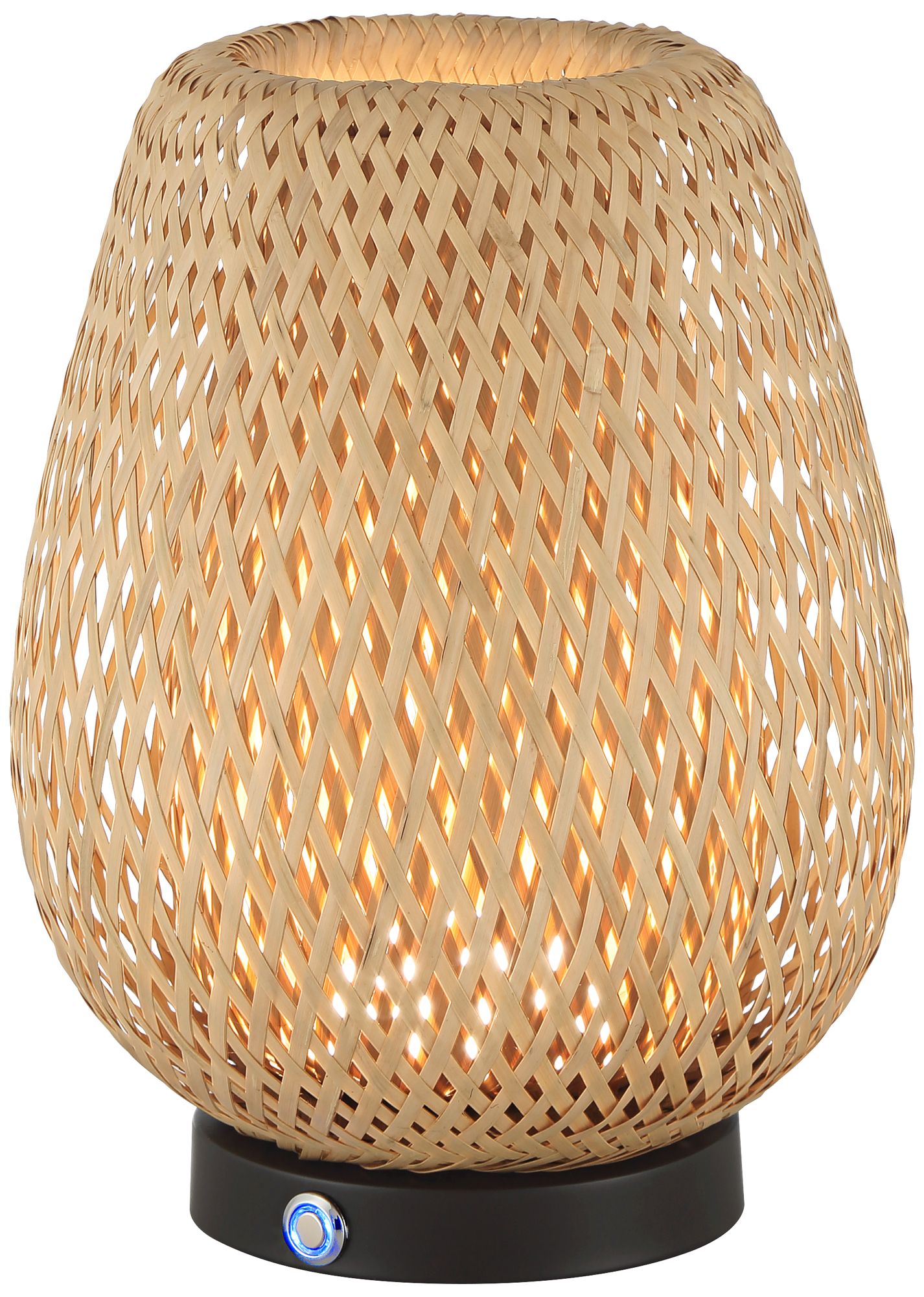 Image 2 Beliz 12" High Rattan 3-Way Cordless Accent Table Lamp