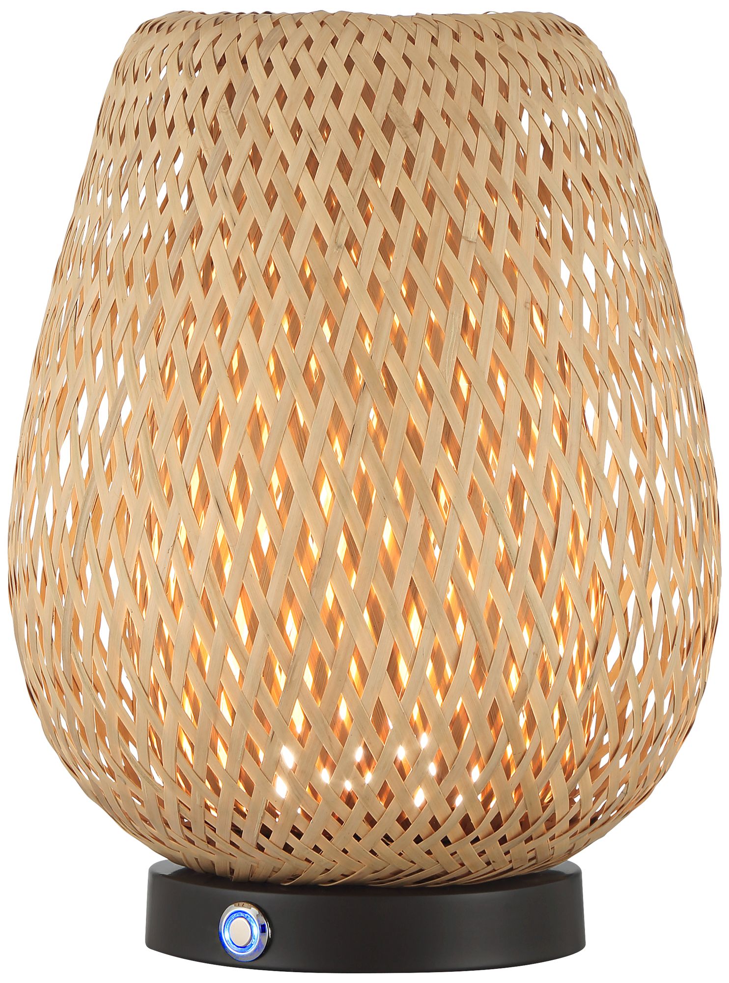 Image 7 Beliz 12" High Rattan 3-Way Cordless Accent Table Lamp more views