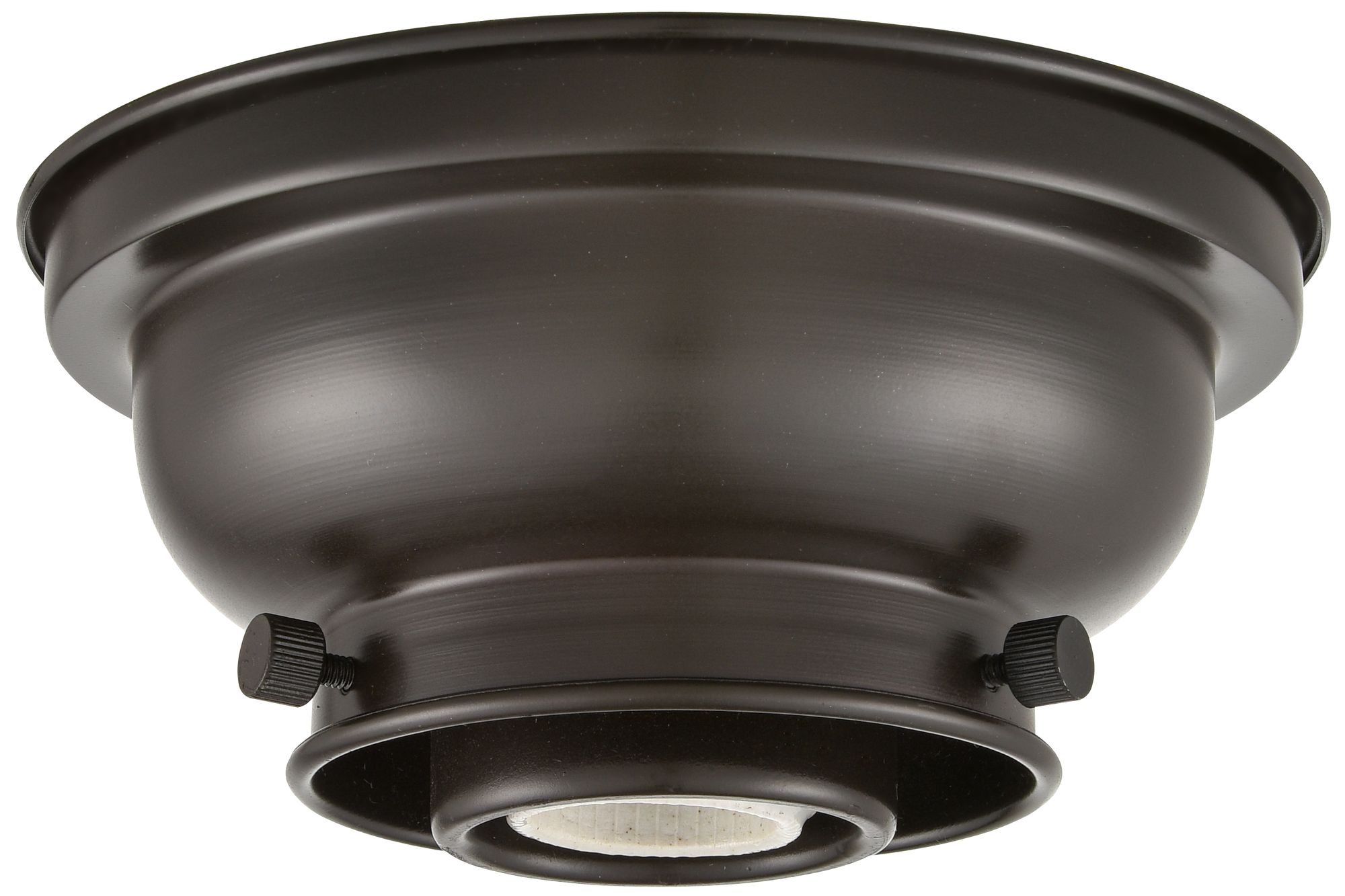 Image 2 Bell - 1 Light - 8in - Oil Rubbed Bronze - Matte White Glass - Flush more views