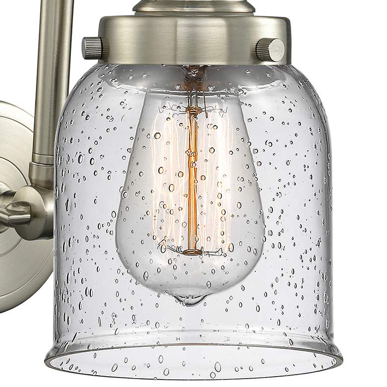 Image 2 Bell 10 3/4" High Brushed Satin Nickel Wall Sconce more views