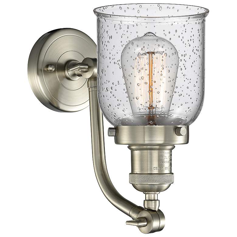 Image 3 Bell 10 3/4" High Brushed Satin Nickel Wall Sconce more views