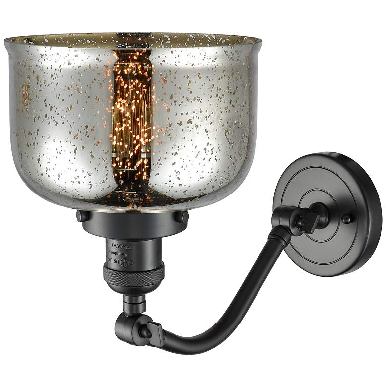 Image 2 Bell 10 3/4"H Oil-Rubbed Bronze w/ Mercury Glass Wall Sconce more views