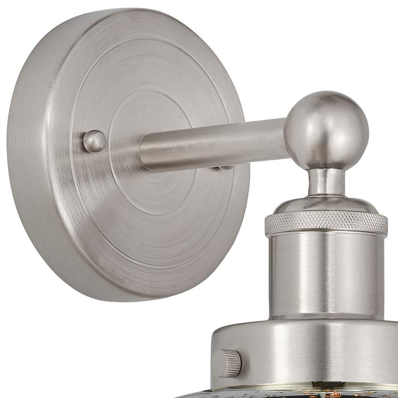 Image 2 Bell 10" High Brushed Satin Nickel Wall Sconce more views