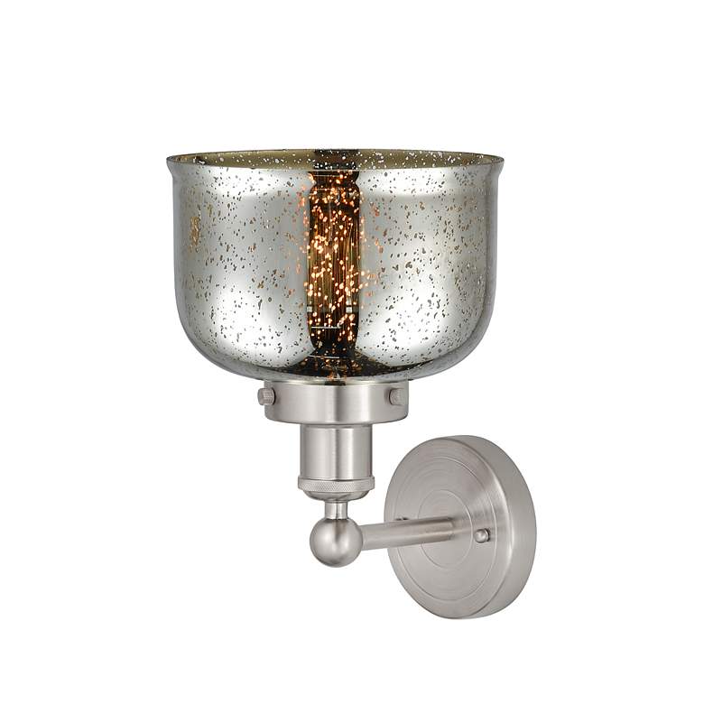 Image 3 Bell 10" High Brushed Satin Nickel Wall Sconce more views
