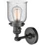 2_Bell 10" High Oil-Rubbed Bronze Wall Sconce w/ Seedy Glass more views