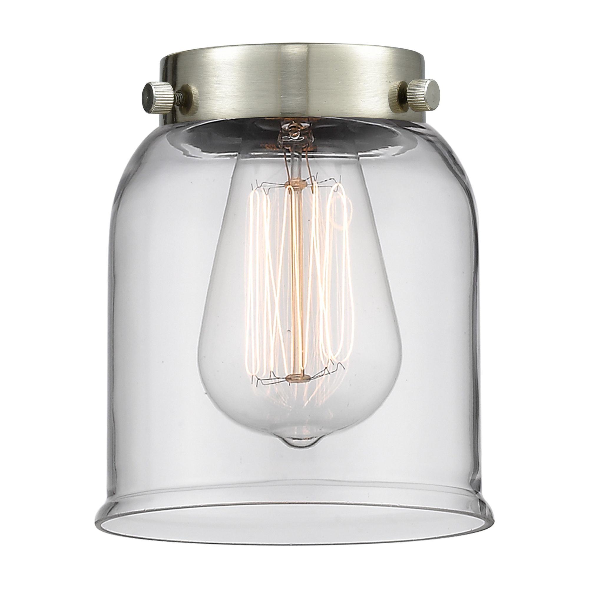 Image 6 Bell 10"H Antique Brass 2-Light Wall Sconce w/ Clear Glass more views