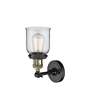 2_Bell 10"H Black Antique Brass Clear Glass LED Wall Sconce more views