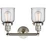 2_Bell 10"H Nickel 2-Light LED Wall Sconce with Clear Glass more views