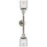 3_Bell 10"H Nickel 2-Light LED Wall Sconce with Clear Glass more views