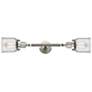 4_Bell 10"H Nickel 2-Light LED Wall Sconce with Clear Glass more views