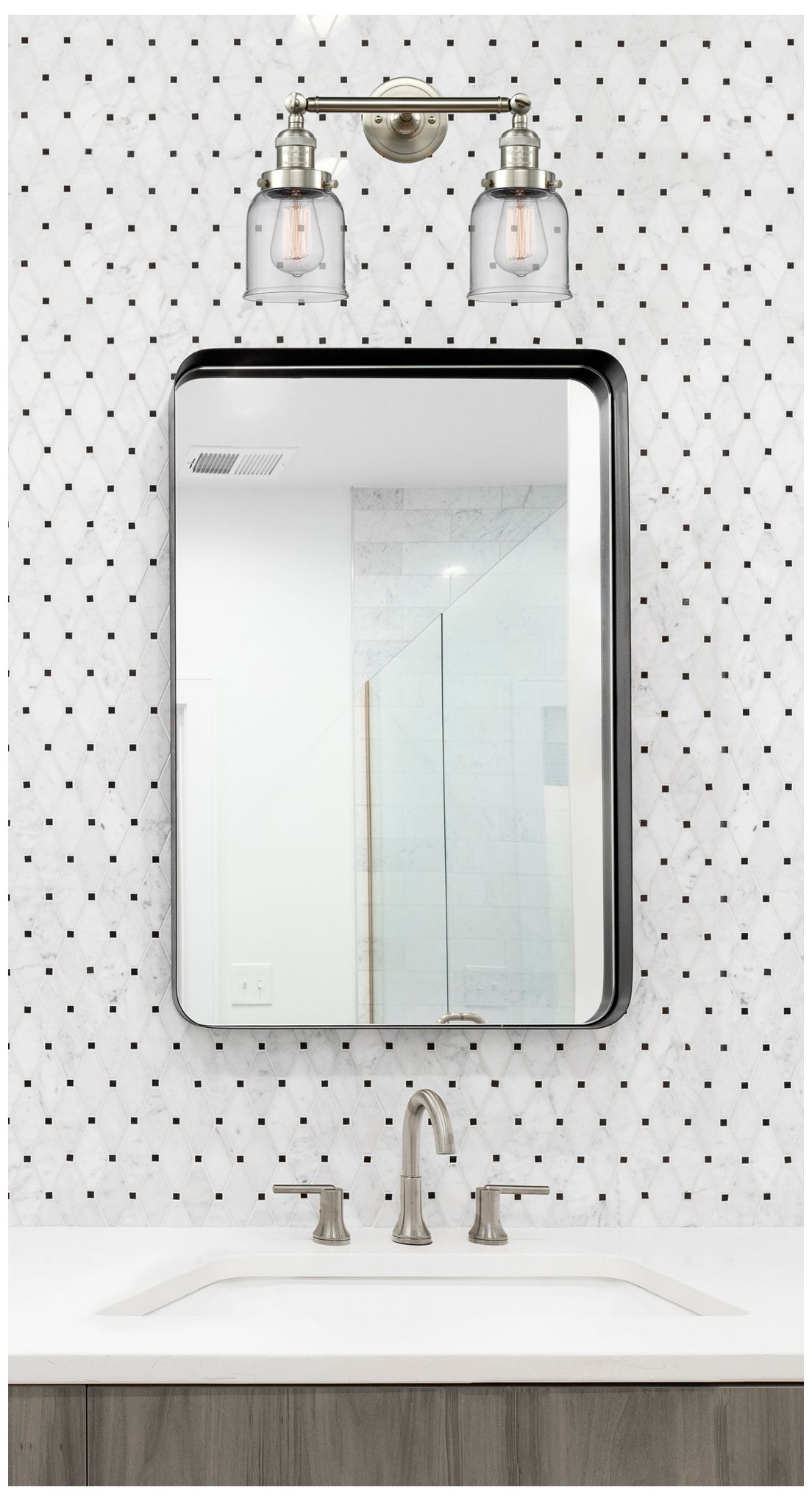 Image 5 Bell 10"H Nickel 2-Light LED Wall Sconce with Clear Glass more views