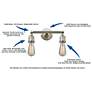 Bell 10"H Nickel 2-Light LED Wall Sconce with Clear Glass