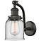 Bell 11 1/2" High Oil-Rubbed Bronze Clear Glass Wall Sconce
