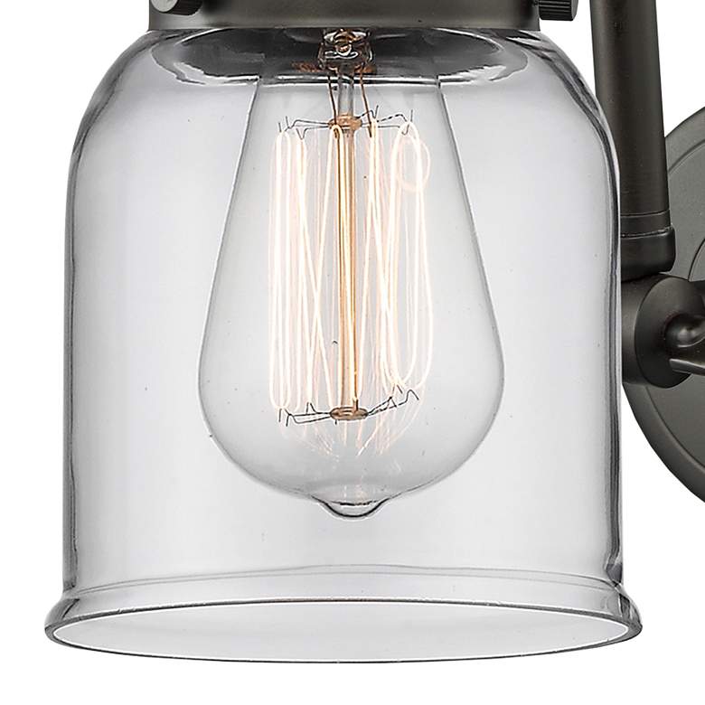 Image 2 Bell 11 1/2" High Oil-Rubbed Bronze Clear Glass Wall Sconce more views