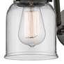 2_Bell 11 1/2" High Oil-Rubbed Bronze Clear Glass Wall Sconce more views