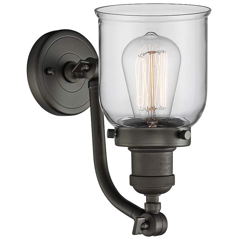 Image 3 Bell 11 1/2" High Oil-Rubbed Bronze Clear Glass Wall Sconce more views