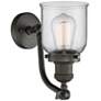 3_Bell 11 1/2" High Oil-Rubbed Bronze Clear Glass Wall Sconce more views