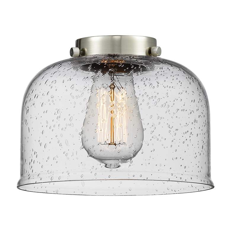 Image 4 Bell 11 1/2" High Oil-Rubbed Bronze Seedy Glass Wall Sconce more views