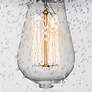 5_Bell 11 1/2" High Oil-Rubbed Bronze Seedy Glass Wall Sconce more views