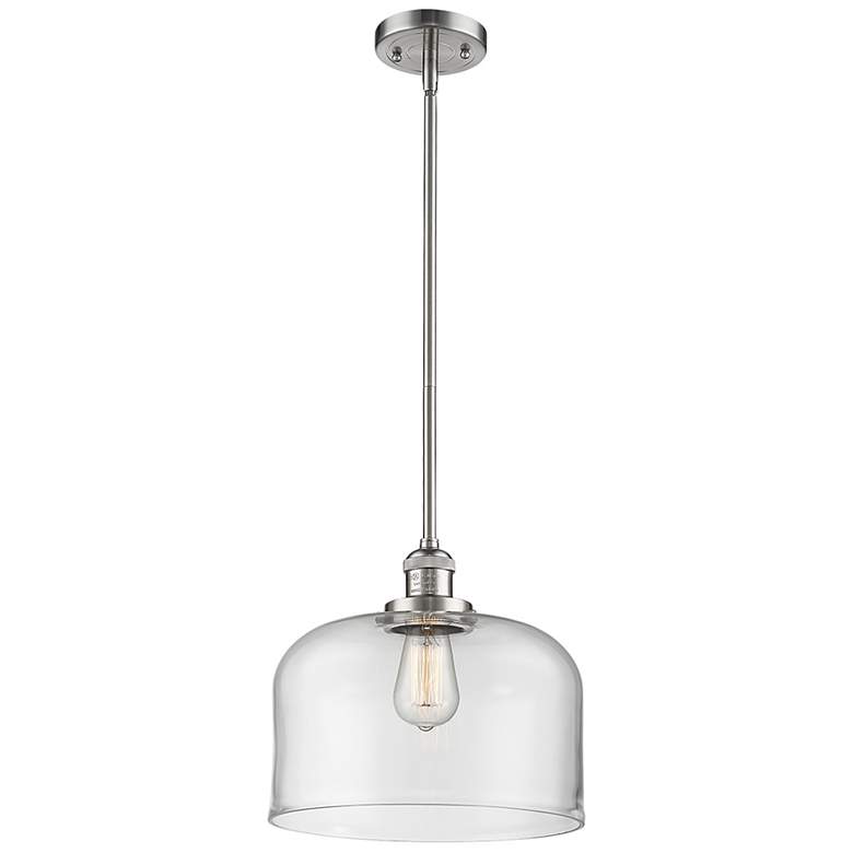 Image 4 Bell 11 1/2"W Oil-Rubbed Bronze Mini Pendant w/ Clear Shade more views