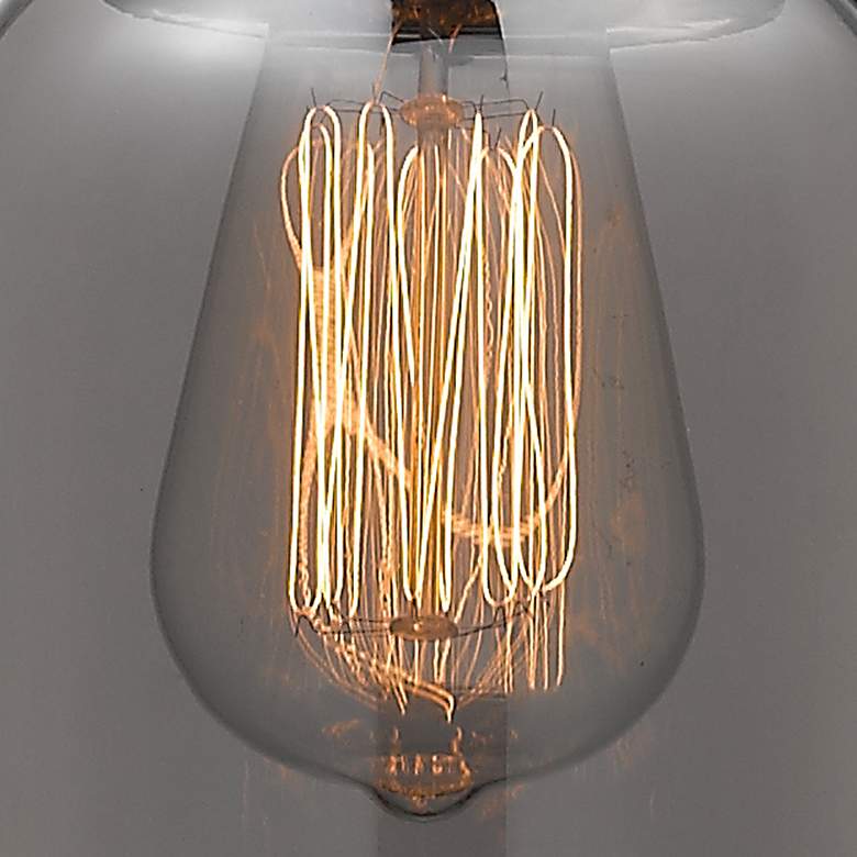 Image 7 Bell 11 3/4" High Matte Black Wall Sconce w/ Swirl Glass more views