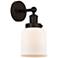 Bell 11" High Oil-Rubbed Bronze and Matte White Wall Sconce