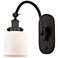 Bell 12 1/2" High Oil-Rubbed Bronze and White Wall Sconce